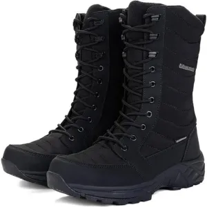 Women's Waterproof Winter Snow Boots with Side Zipper, Black
