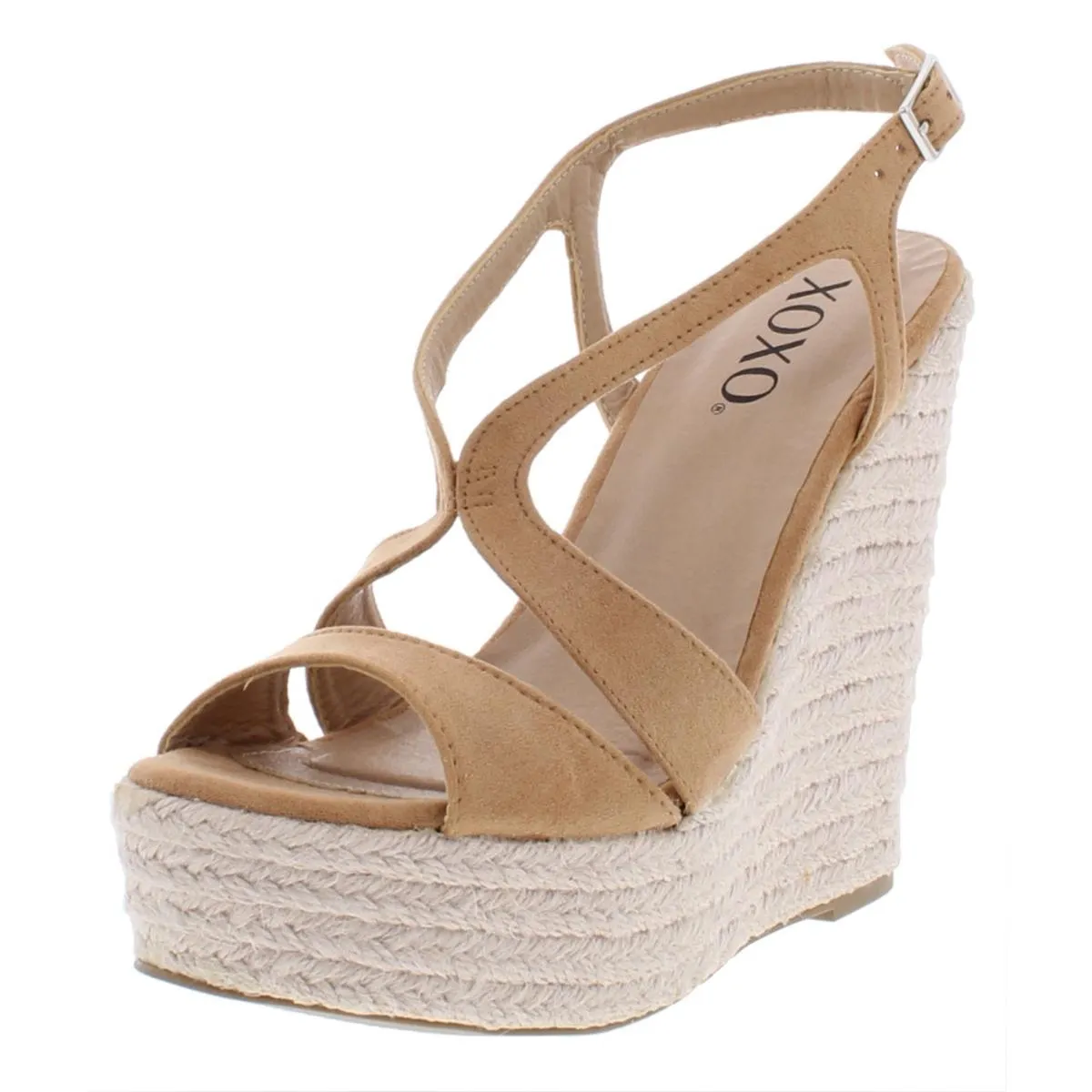 XOXO Womens Sabeen Faux Suede Sandals Espadrilles