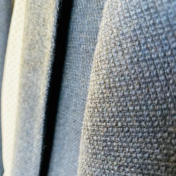 Zara 80’s Style Open Front Pocket Notch Lapel Boucle Tweed Roll Sleeve Blazer M