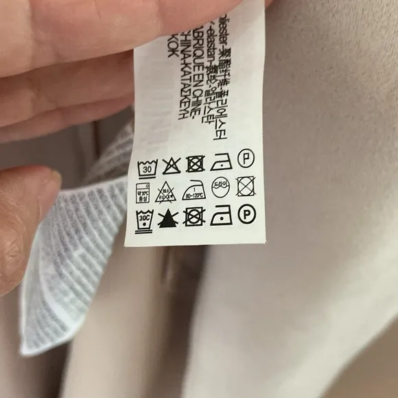 Zara Basic Faux Suede Trench Coat, Neutral Creme, EUC, size M