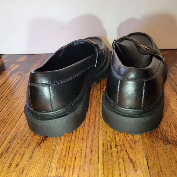 ZARA black women’s over the top‎ buckled loafers - Size: EU42 US11