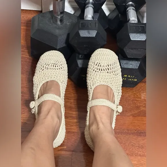 Zara Crochet Ballet Flat
