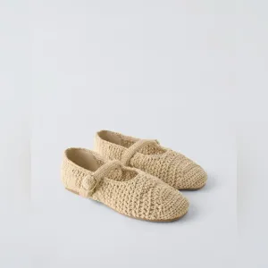 Zara Crochet Ballet Flat