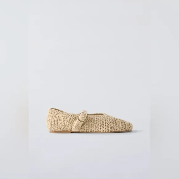 Zara Crochet Ballet Flat