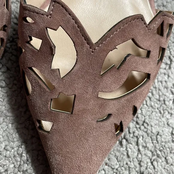 Zara Women’s Pink Mauve D’orsay Pointed Cut Out Flats Size EU 37 US 6.5