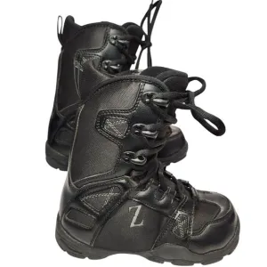 Zuma Boy's Black Snowboard Boots Juniors/Big Boy Lace-Up Size‎ 5